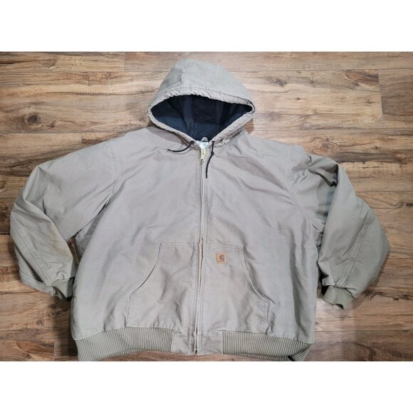 Carhartt Jacket Mens 4XL Mushroom Grey 🍄 Active Hooded Coat J130 MUS Workwear - Picture 1 of 9